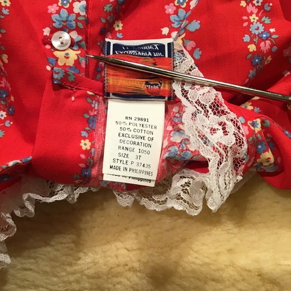 Vintage Nana’s Pet red floral dress - Picture 7 of 13